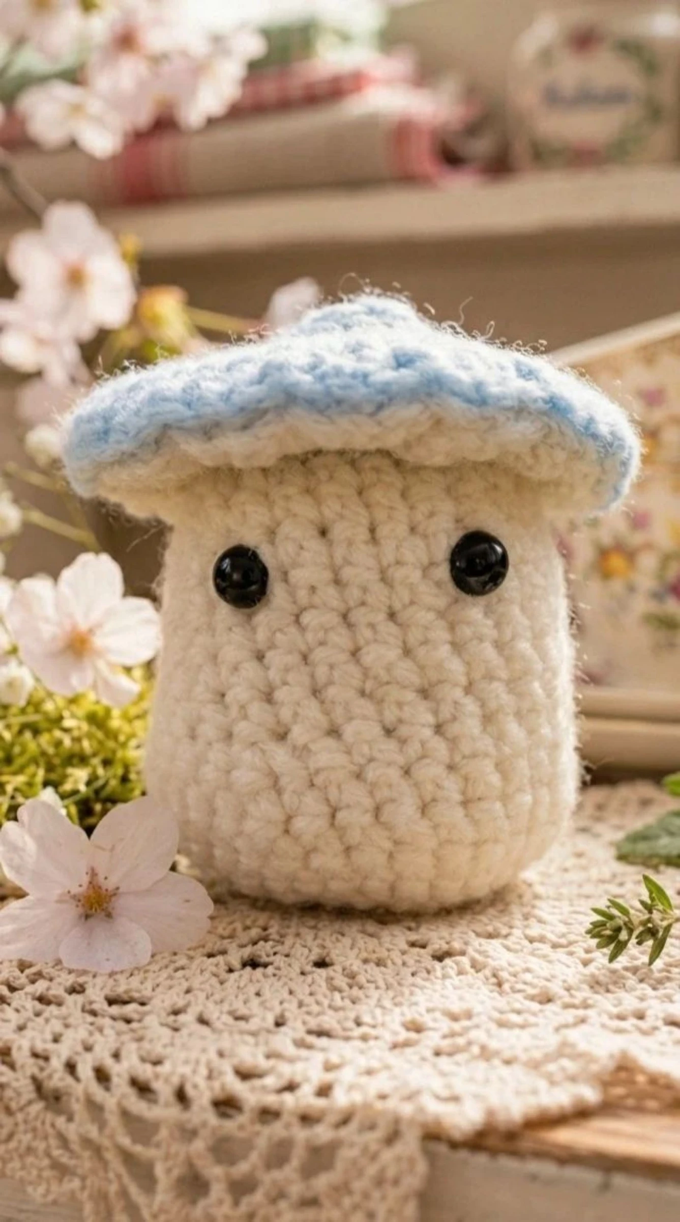 Decoração aconchegante de crochê com cogumelo – photo 3